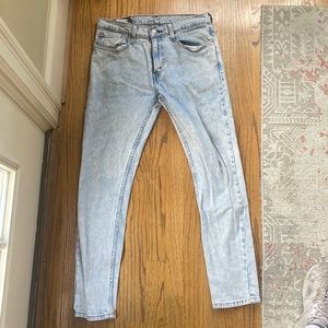 White washed Levi’s 512, 32 W by 32 L